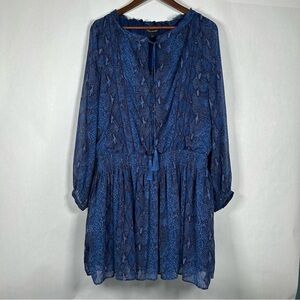 Banana Republic Blue & Black Snake Print Dress
